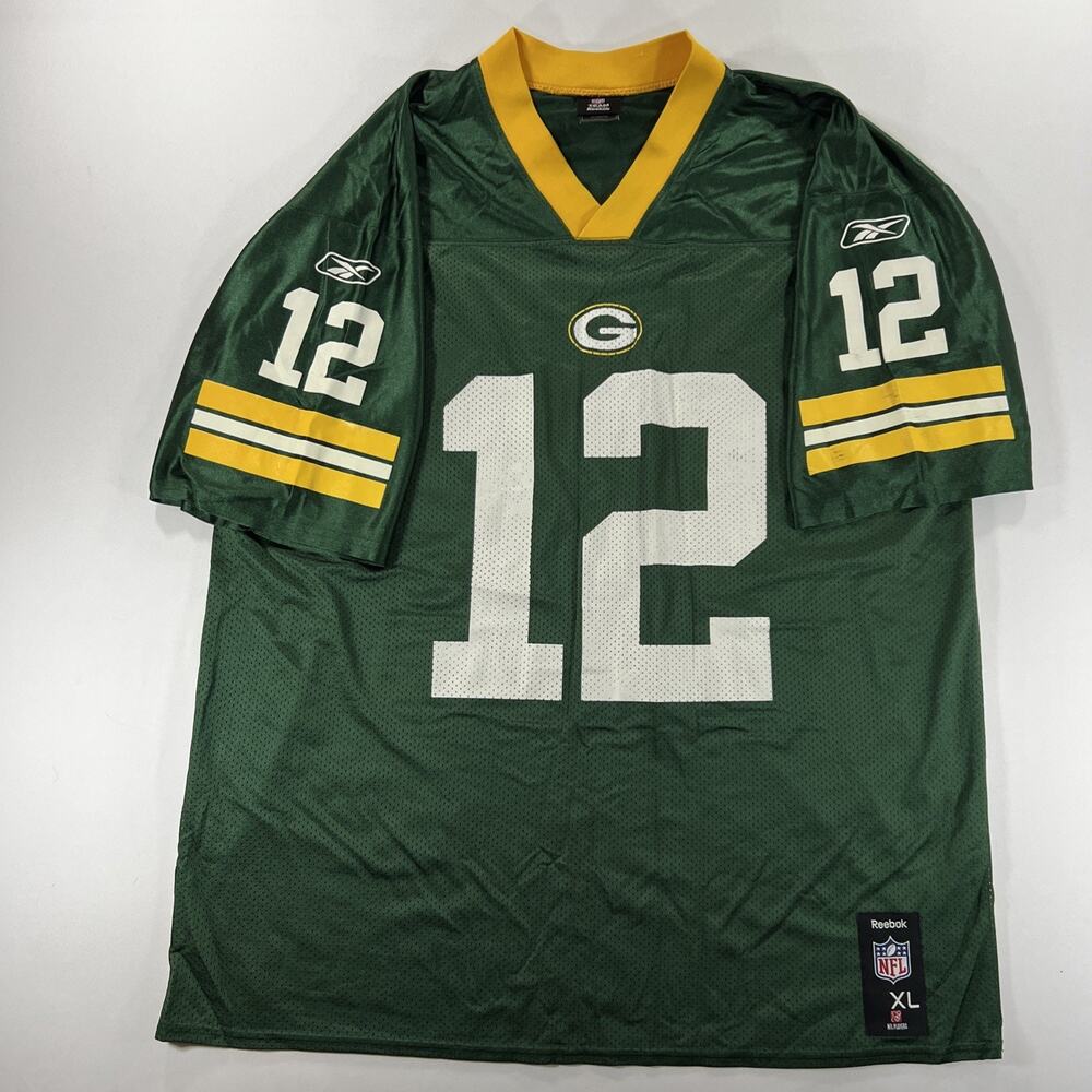 Aaron Rodgers Reebok Green Bay Packers NFL #12 Jersey Size XL